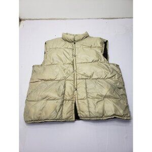 Vintage Black Sheep Leader In The Field Nylon Puffer Vest Size XL Tan